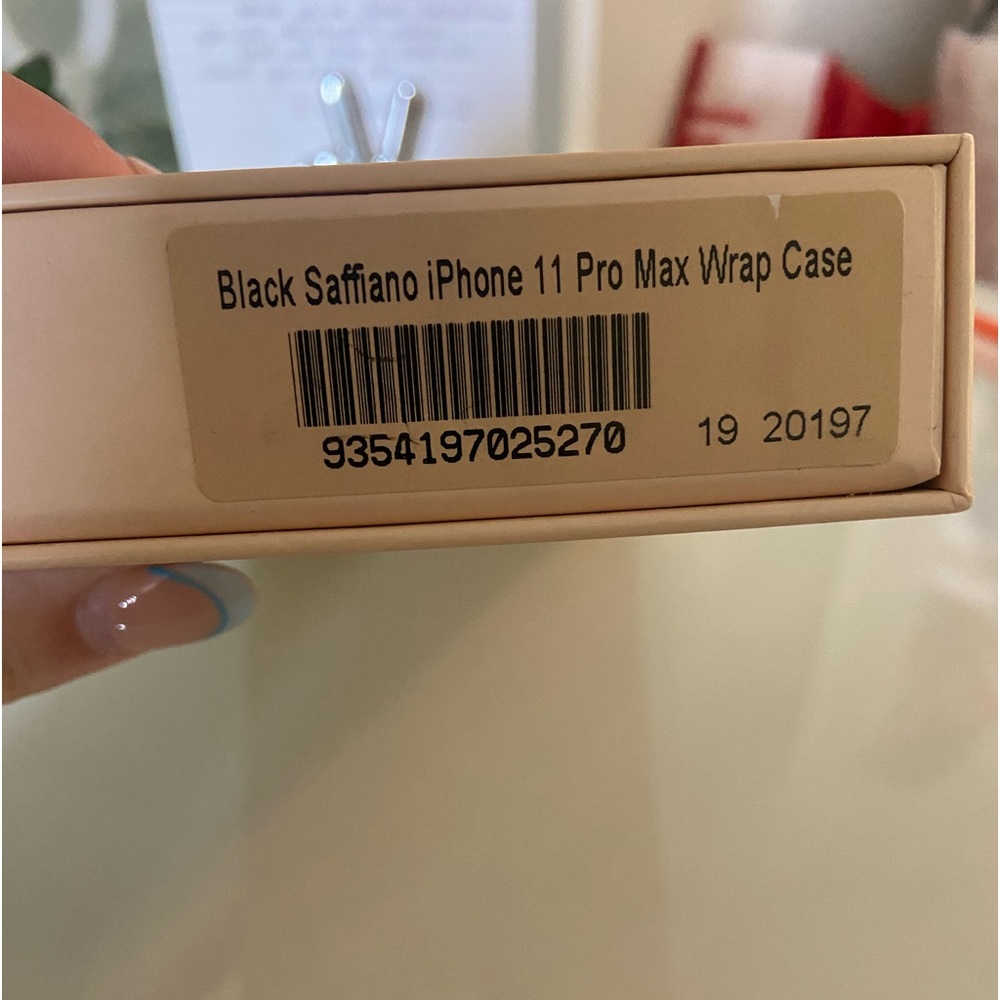 Black with gold writing phone case